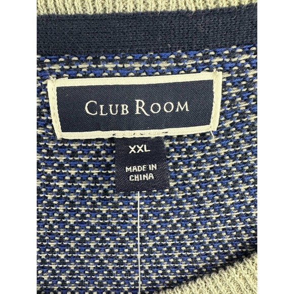 Club Room, Men's Elevated Tonal Texture Sweater Navy Size XXL MSRP $65 - Picture 3 of 8